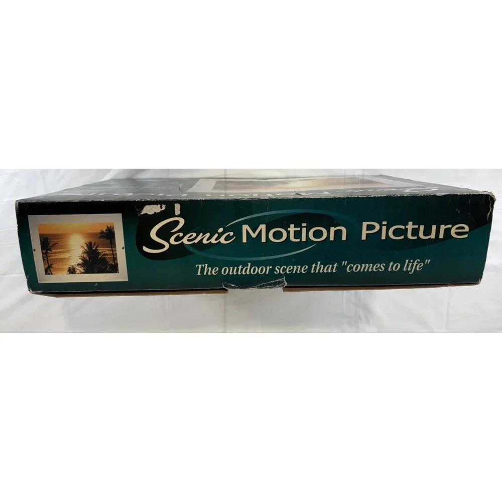 Scenic Motion Picture Palm Tree/Sunset Scene Nature Sounds Lighted Ripple Effect